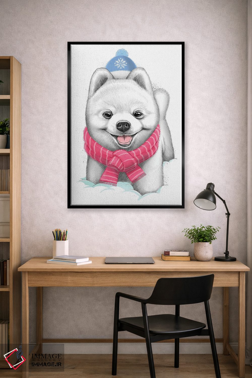 تابلو دکوراتیو توله سگ برفی اثر نیکیتا کورنکوف - D2B