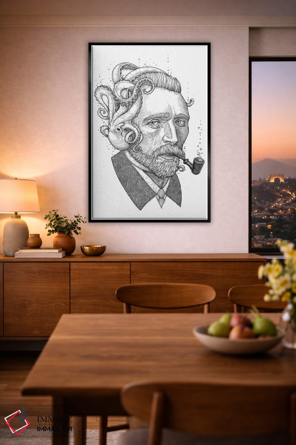 تابلو دکوراتیو اختاپوس ون گوگ اثر نیکیتا کورنکوف - D4B