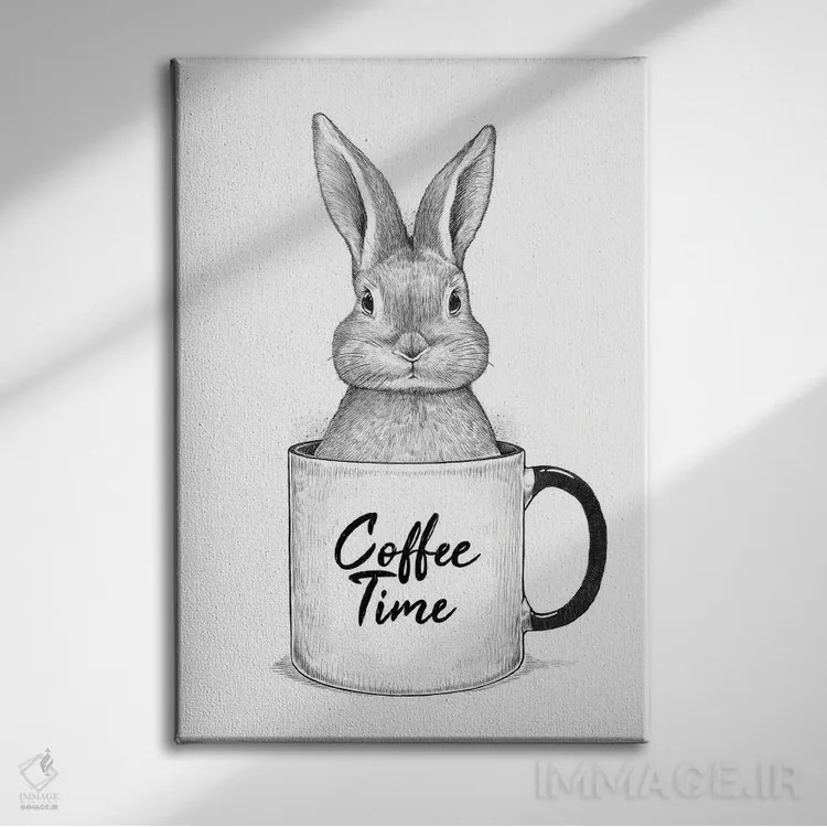 تابلو دکوراتیو زمان قهوه اثر نیکیتا کورنکوف - نمای روبهرو روی دیوار