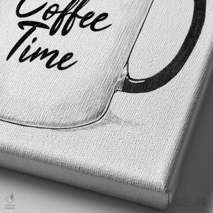 تابلو دکوراتیو زمان قهوه اثر نیکیتا کورنکوف - نمای نزدیک بافت بوم