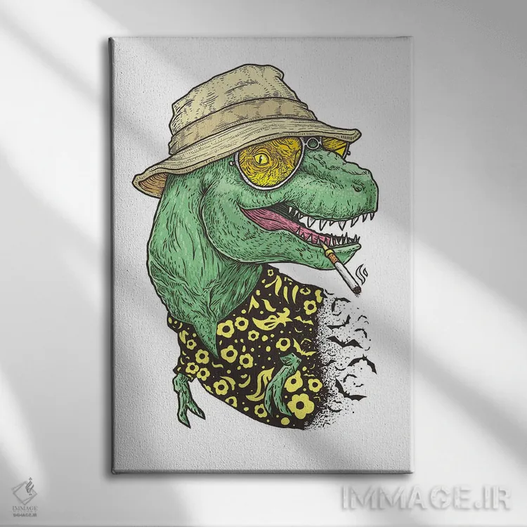 تابلو دکوراتیو دوک تی رکس اثر نیکیتا کورنکوف - نمای روبهرو روی دیوار