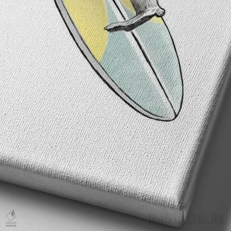 تابلو دکوراتیو سیفاکا موج سوار اثر نیکیتا کورنکوف - نمای نزدیک بافت بوم