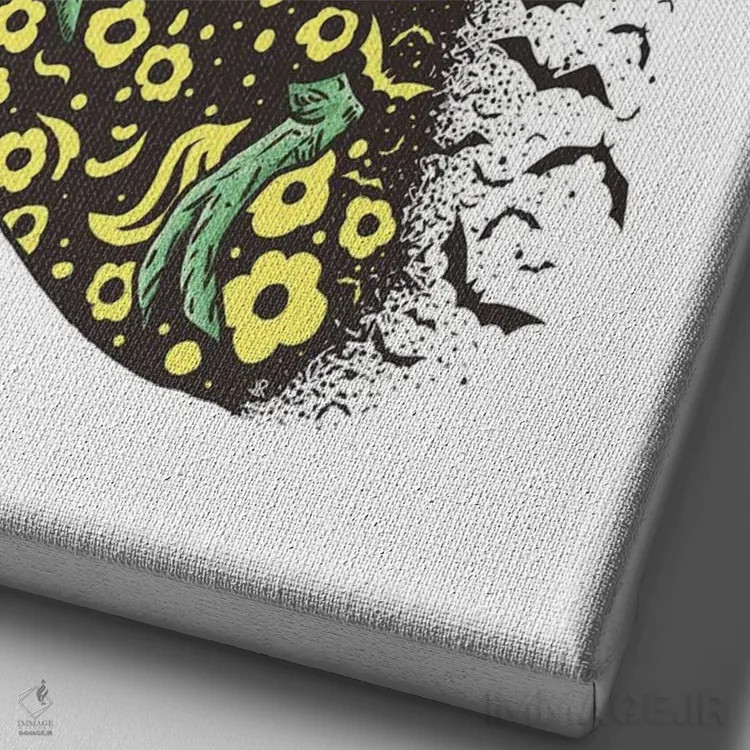 تابلو دکوراتیو دوک تی رکس اثر نیکیتا کورنکوف - نمای نزدیک بافت بوم