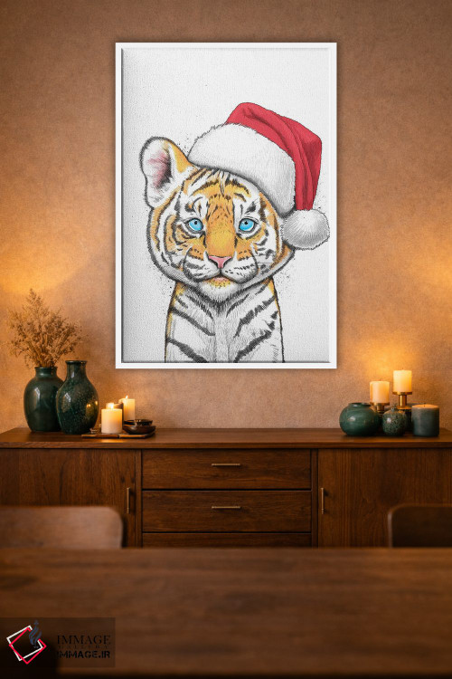 تابلو دکوراتیو ببر کلاه دار اثر نیکیتا کورنکوف - D1W