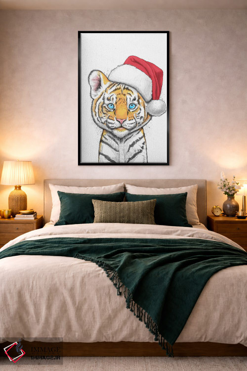 تابلو دکوراتیو ببر کلاه دار اثر نیکیتا کورنکوف - D3B