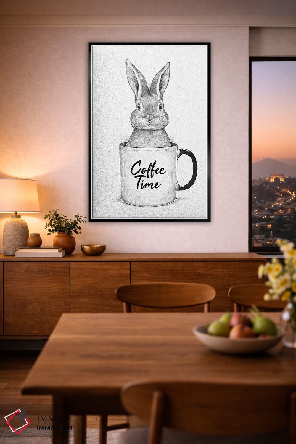 تابلو دکوراتیو زمان قهوه اثر نیکیتا کورنکوف - D2B