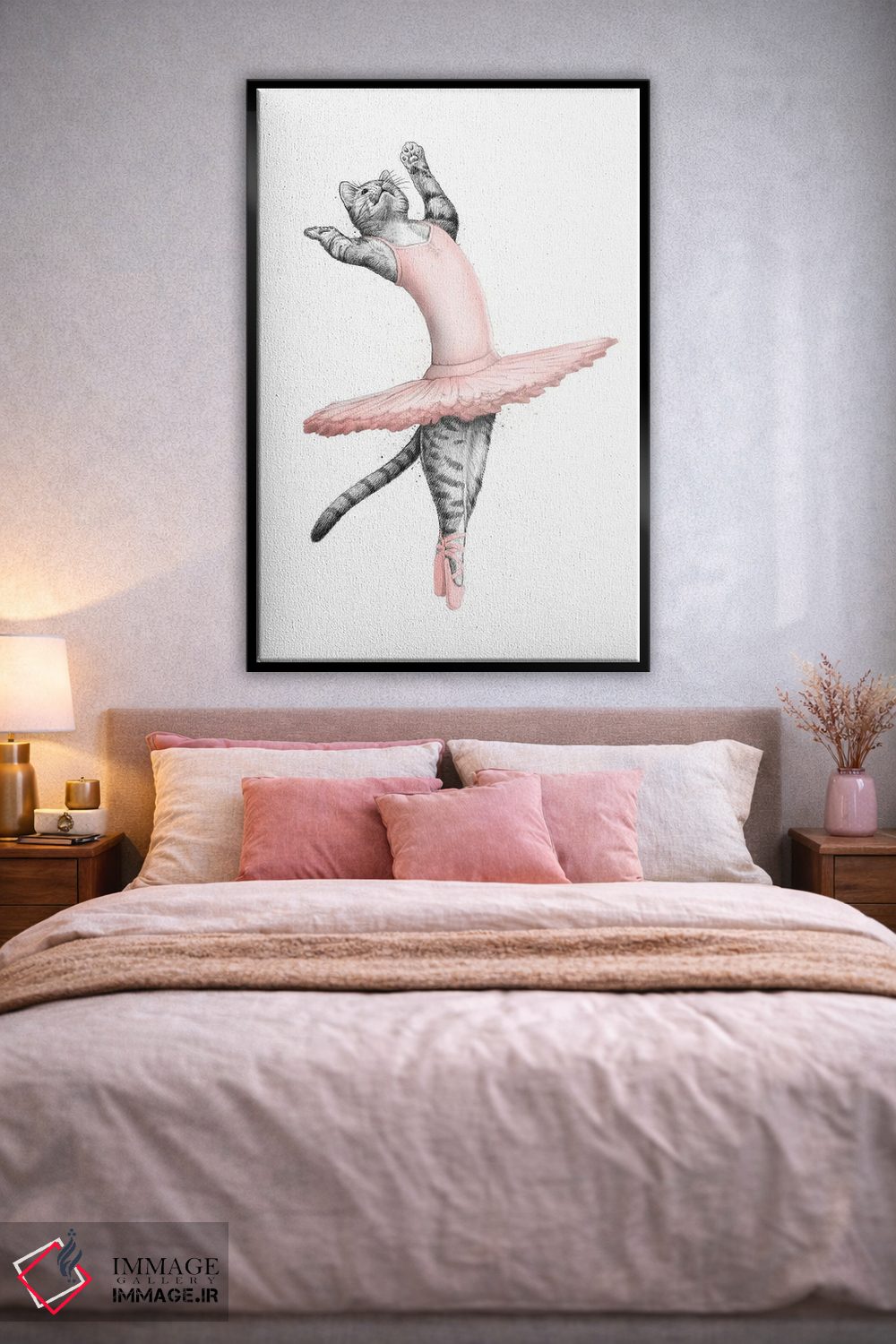 تابلو دکوراتیو گربه بالرین اثر نیکیتا کورنکوف - D2B