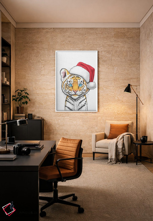 تابلو دکوراتیو ببر کلاه دار اثر نیکیتا کورنکوف - D4W