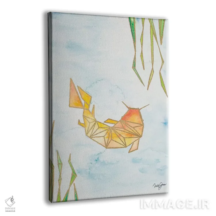 تابلو دکوراتیو کوی اوریگامی اثر نولا جیمز - نمای پرسپکتیو محصول