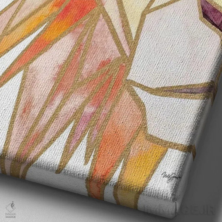 تابلو دکوراتیو شیر رترو اثر نولا جیمز - نمای نزدیک بافت بوم