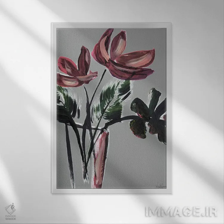 تابلو دکوراتیو لطافت اثر نیکول ویکمن - نمای قابدار سفید