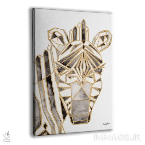 تابلو دکوراتیو گورخر رترو اثر نولا جیمز - نمای پرسپکتیو محصول