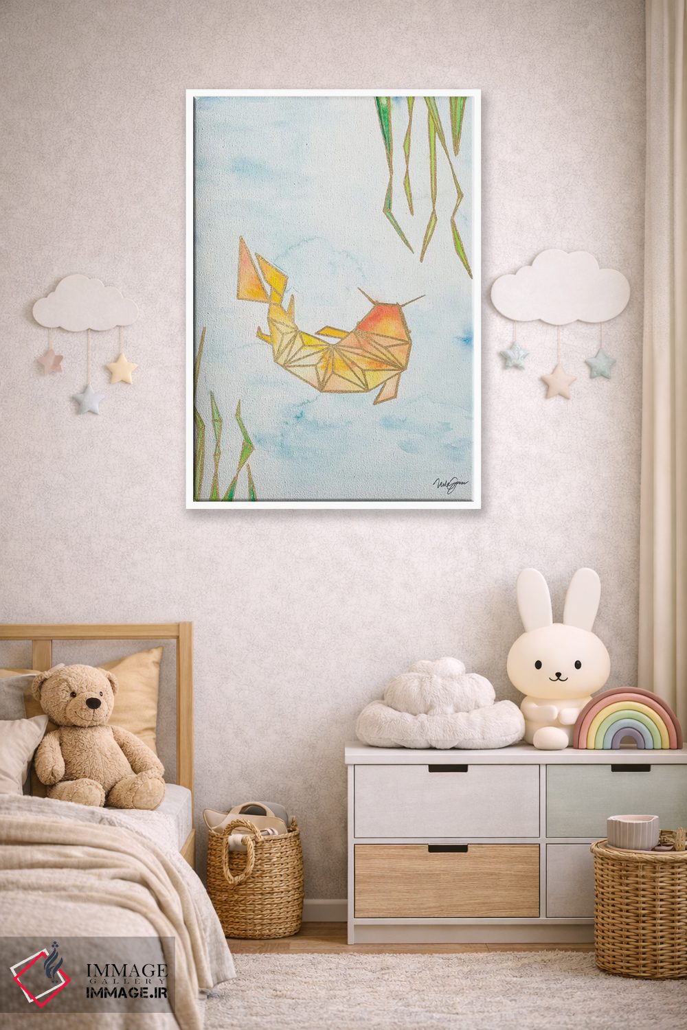 تابلو دکوراتیو کوی اوریگامی اثر نولا جیمز - D4W