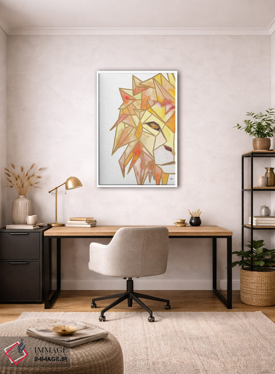 تابلو دکوراتیو شیر رترو اثر نولا جیمز - D2W