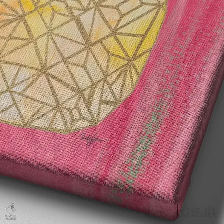 تابلو دکوراتیو اوریگامی روشن II اثر نولا جیمز - نمای نزدیک بافت بوم