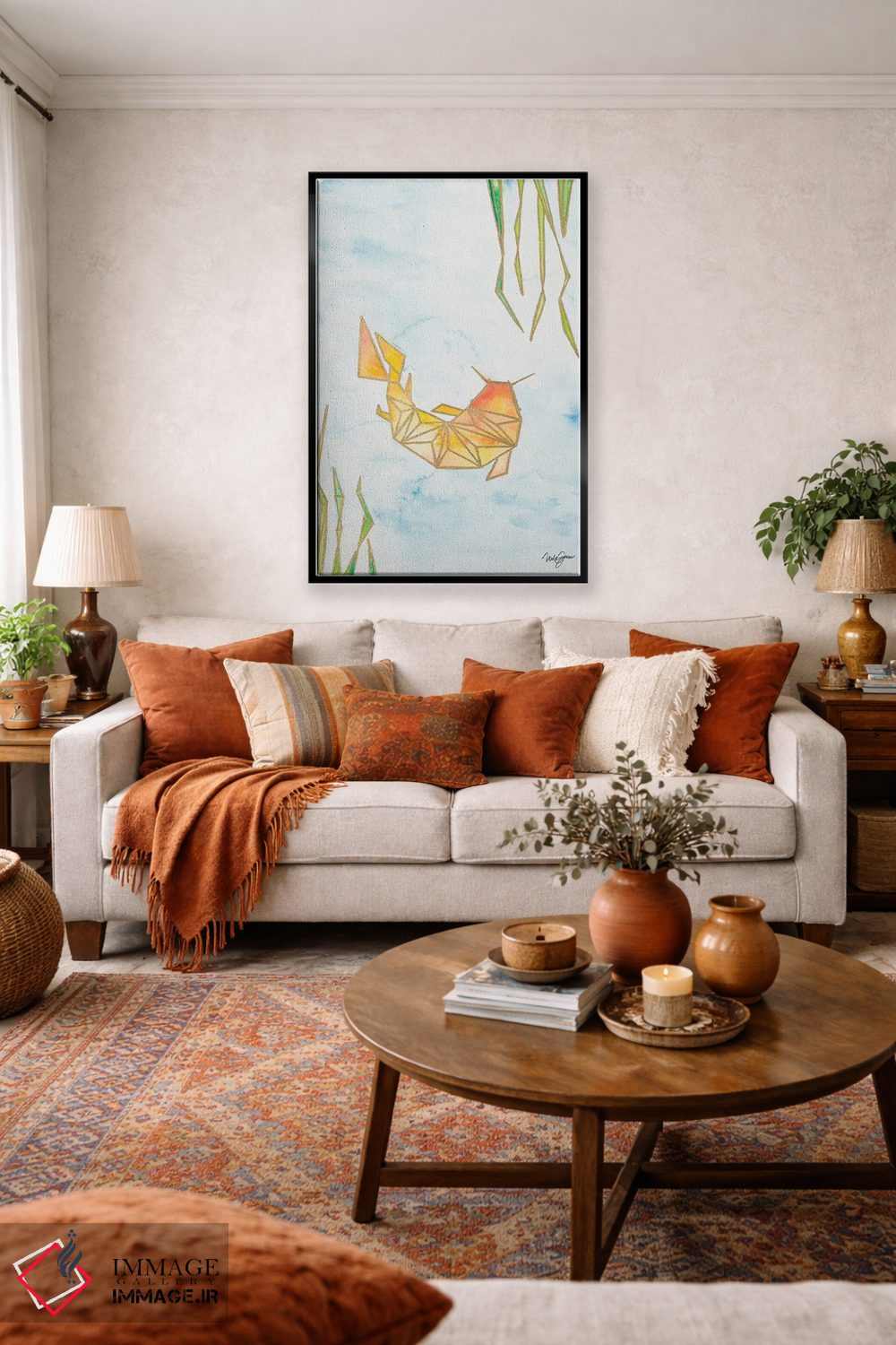 تابلو دکوراتیو کوی اوریگامی اثر نولا جیمز - D6B