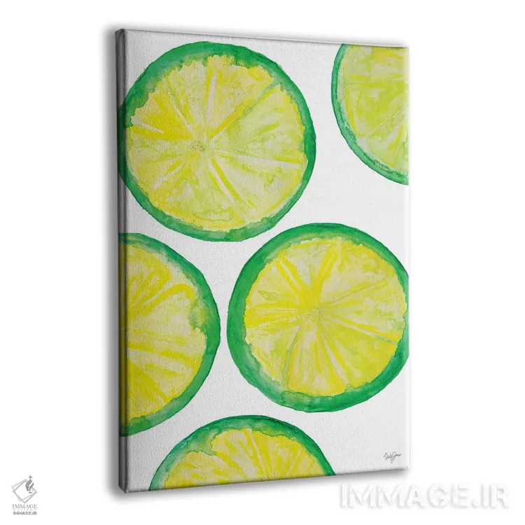 تابلو دکوراتیو ضربه ی میوه ای II اثر نولا جیمز - نمای پرسپکتیو محصول