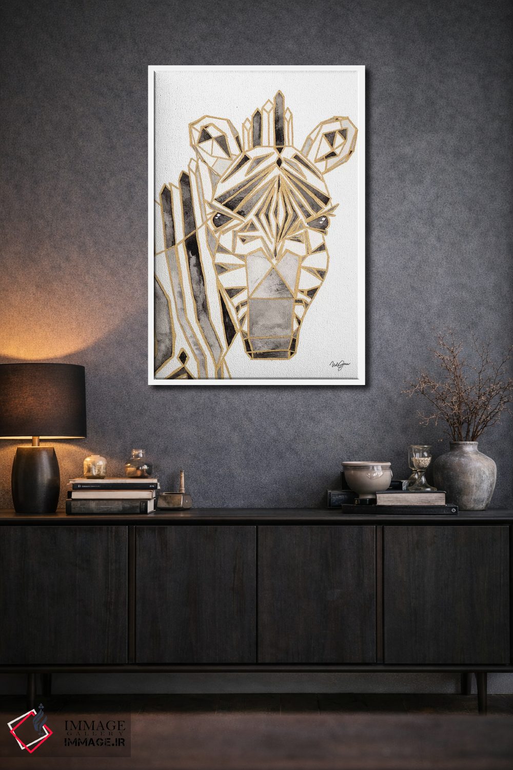 تابلو دکوراتیو گورخر رترو اثر نولا جیمز - D1W