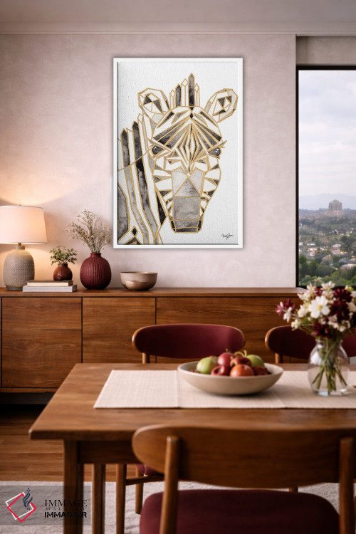 تابلو دکوراتیو گورخر رترو اثر نولا جیمز - D4W