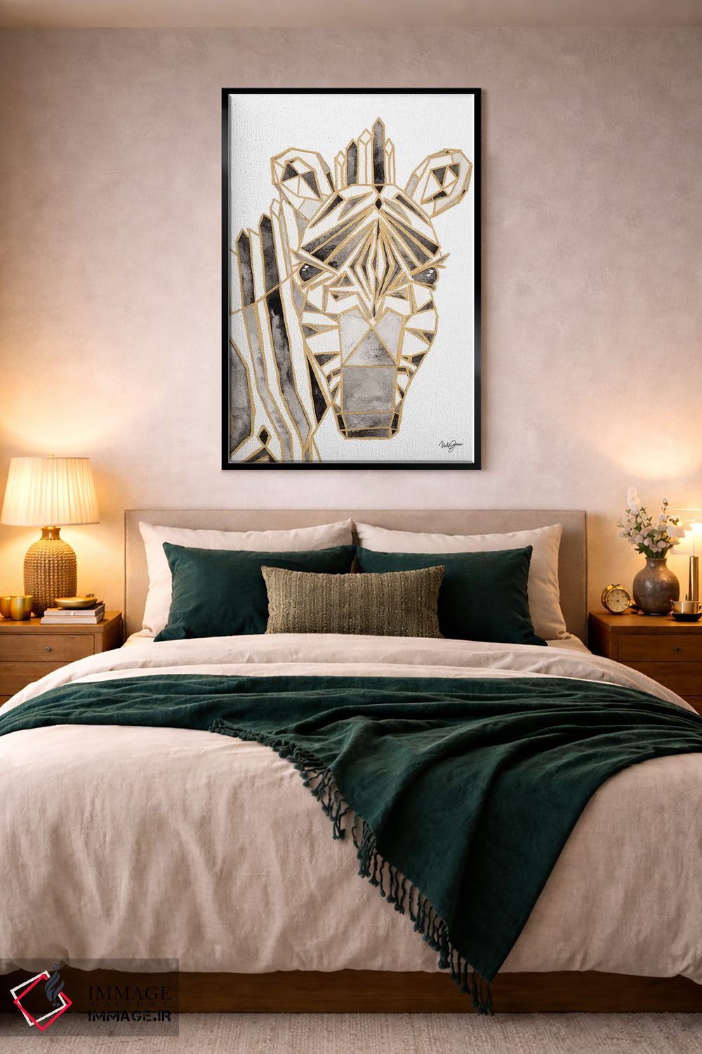 تابلو دکوراتیو گورخر رترو اثر نولا جیمز - D5B