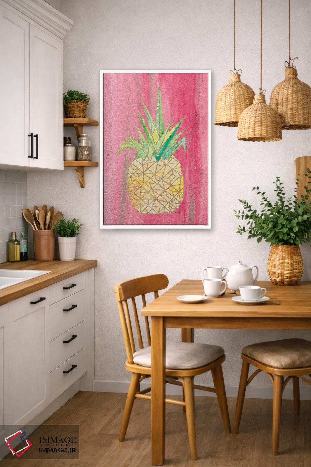 تابلو دکوراتیو اوریگامی روشن II اثر نولا جیمز - D6W