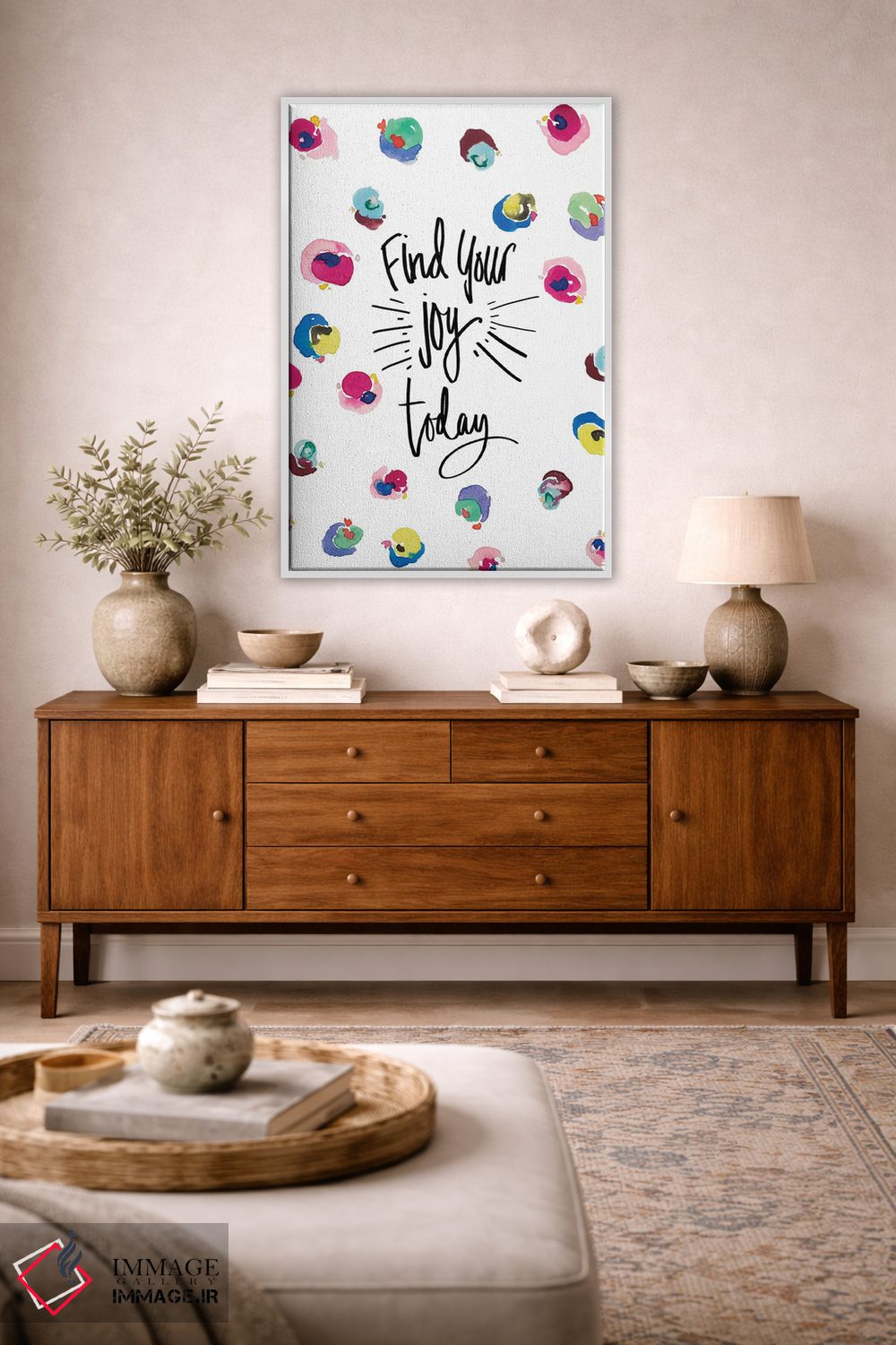تابلو دکوراتیو شادی خود را پیدا کن اثر نولا جیمز - D2W