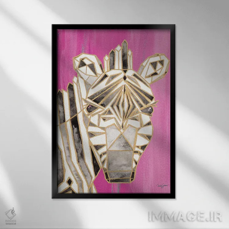 تابلو دکوراتیو اوریگامی روشن III اثر نولا جیمز - نمای قابدار مشکی