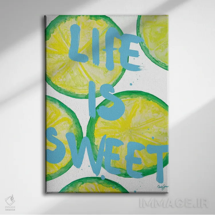 تابلو دکوراتیو تازه و شیرین II اثر نولا جیمز - نمای روبهرو روی دیوار