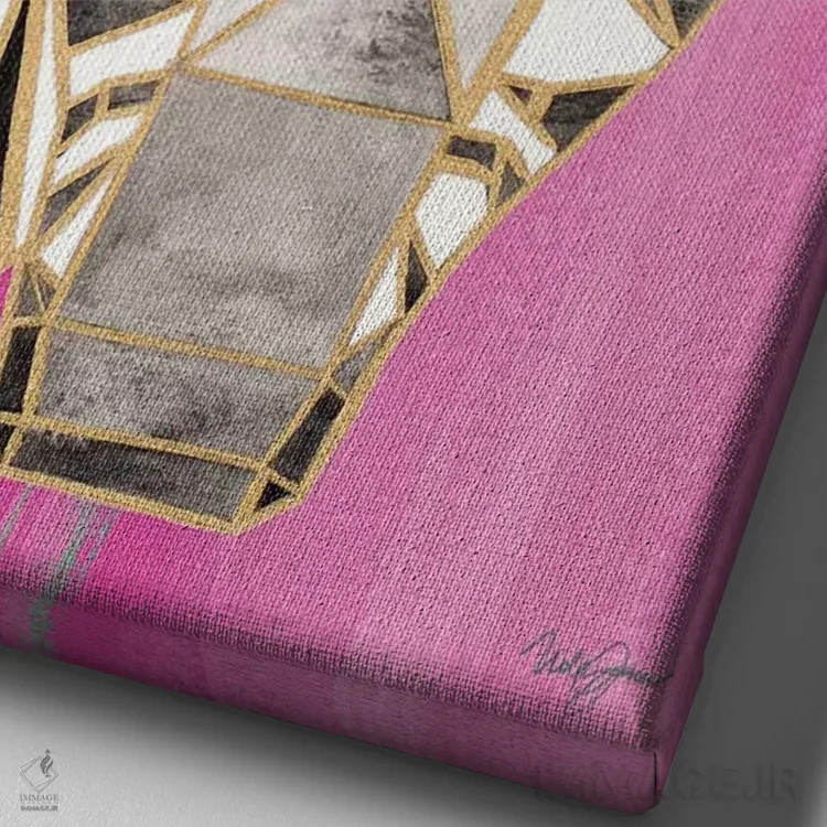 تابلو دکوراتیو اوریگامی روشن III اثر نولا جیمز - نمای نزدیک بافت بوم