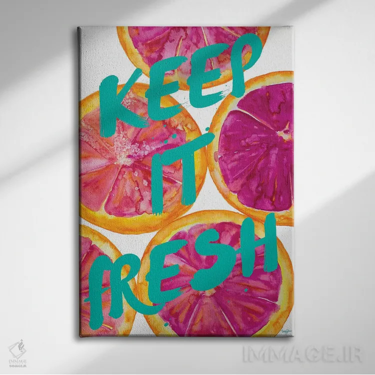 تابلو دکوراتیو تازه و شیرین I اثر نولا جیمز - نمای روبهرو روی دیوار