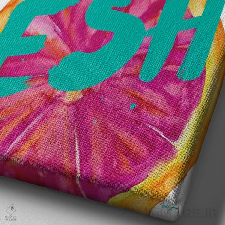 تابلو دکوراتیو تازه و شیرین I اثر نولا جیمز - نمای نزدیک بافت بوم