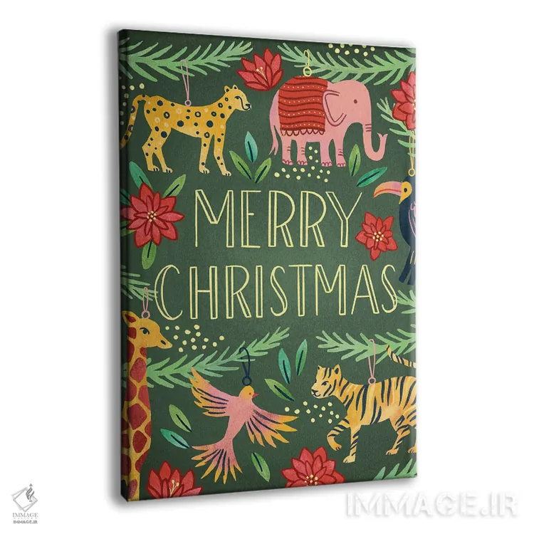 تابلو دکوراتیو کریسمس مبارک اثر ناتالی آدامز - نمای پرسپکتیو محصول