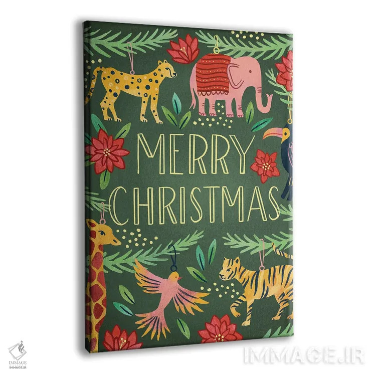 تابلو دکوراتیو کریسمس مبارک اثر ناتالی آدامز - نمای پرسپکتیو محصول