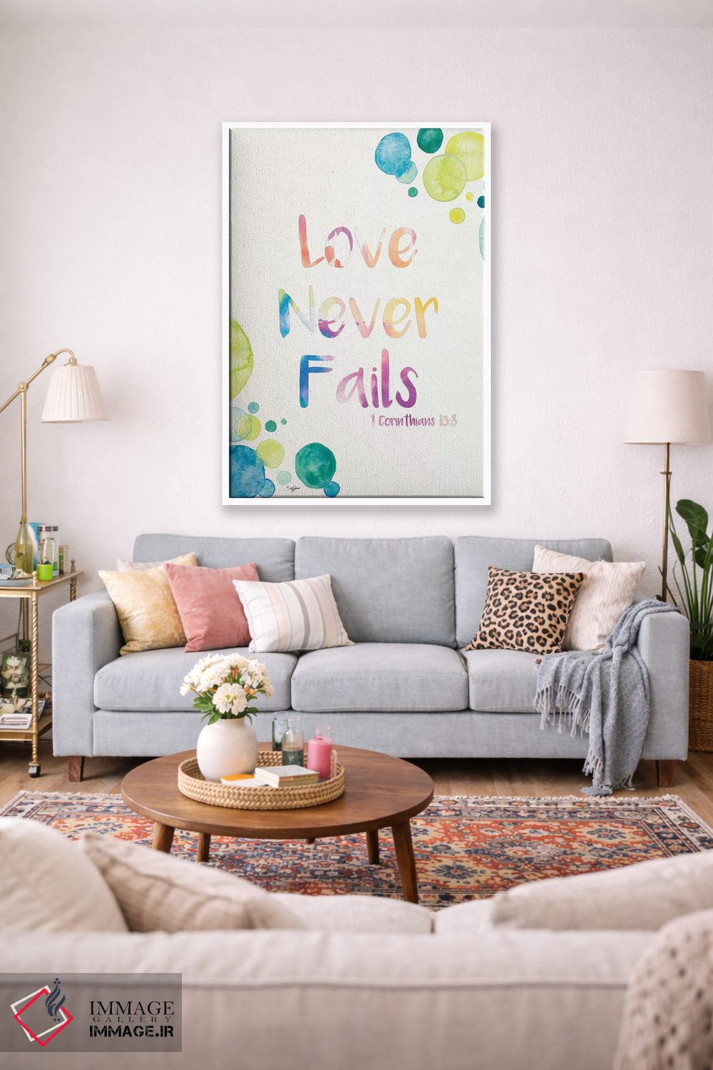 تابلو دکوراتیو عشق هرگز شکست نمی خورد اثر نولا جیمز - D1W