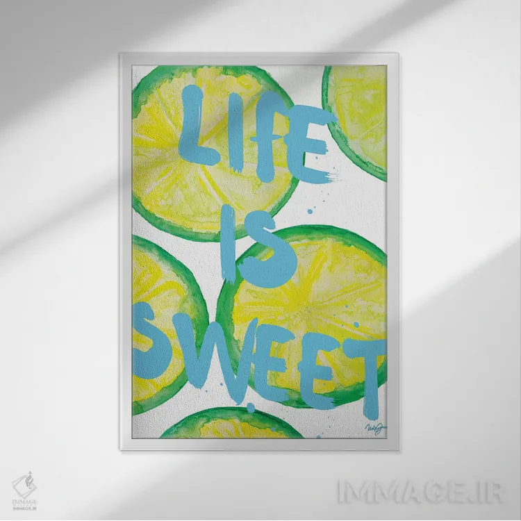 تابلو دکوراتیو تازه و شیرین II اثر نولا جیمز - نمای قابدار سفید