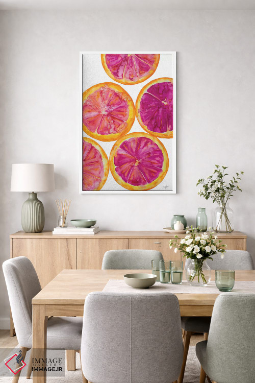 تابلو دکوراتیو ضربه ی میوه ای I اثر نولا جیمز - D3W