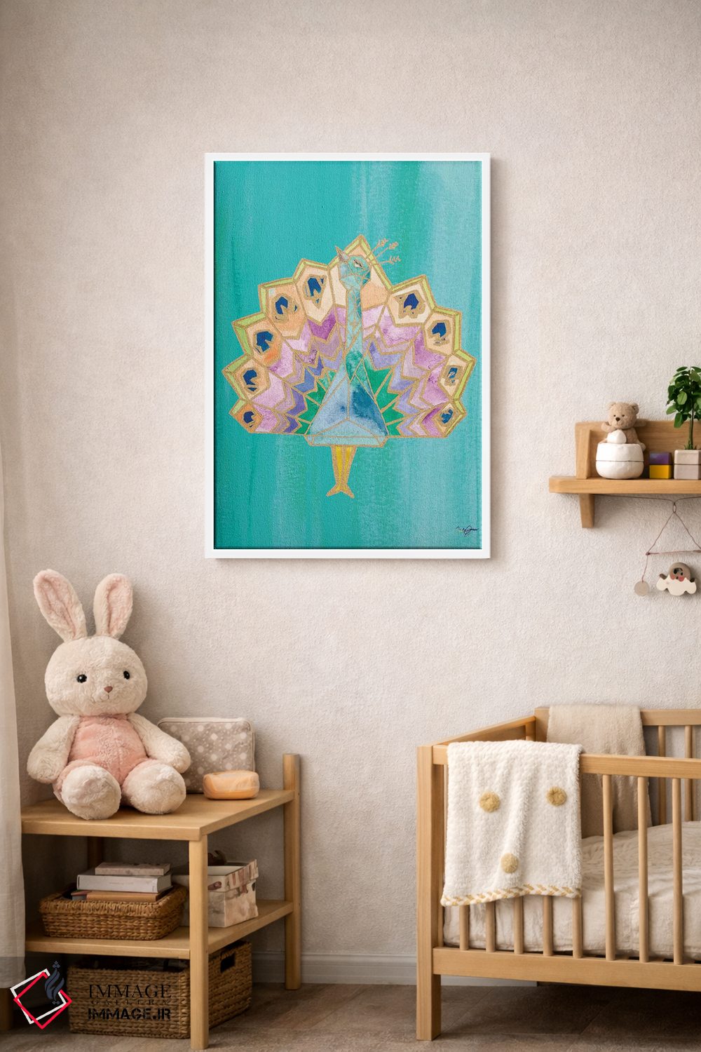 تابلو دکوراتیو اوریگامی روشن IV اثر نولا جیمز - D3W