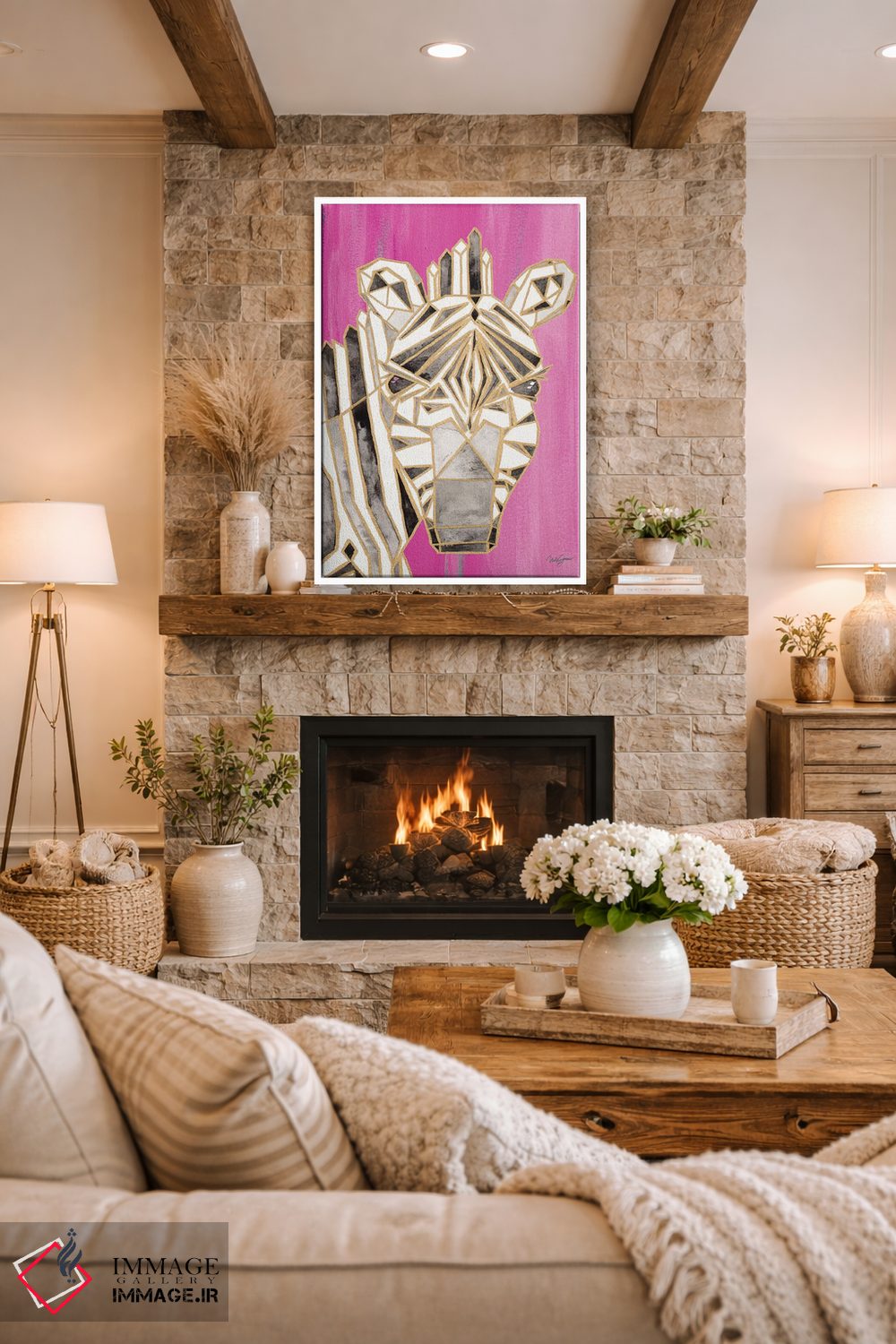 تابلو دکوراتیو اوریگامی روشن III اثر نولا جیمز - D1W