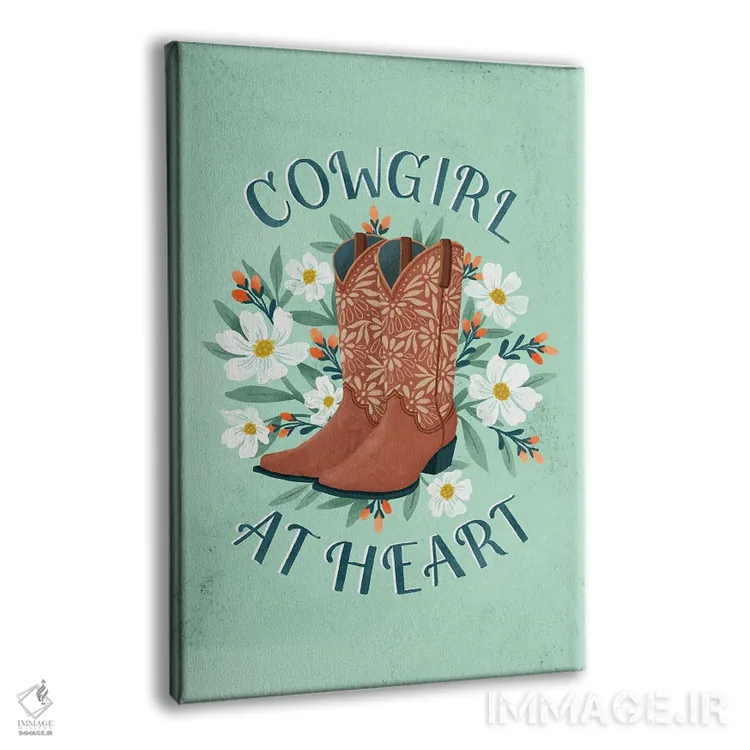 تابلو دکوراتیو کابوی زن از دل اثر ناتالی آدامز - نمای پرسپکتیو محصول