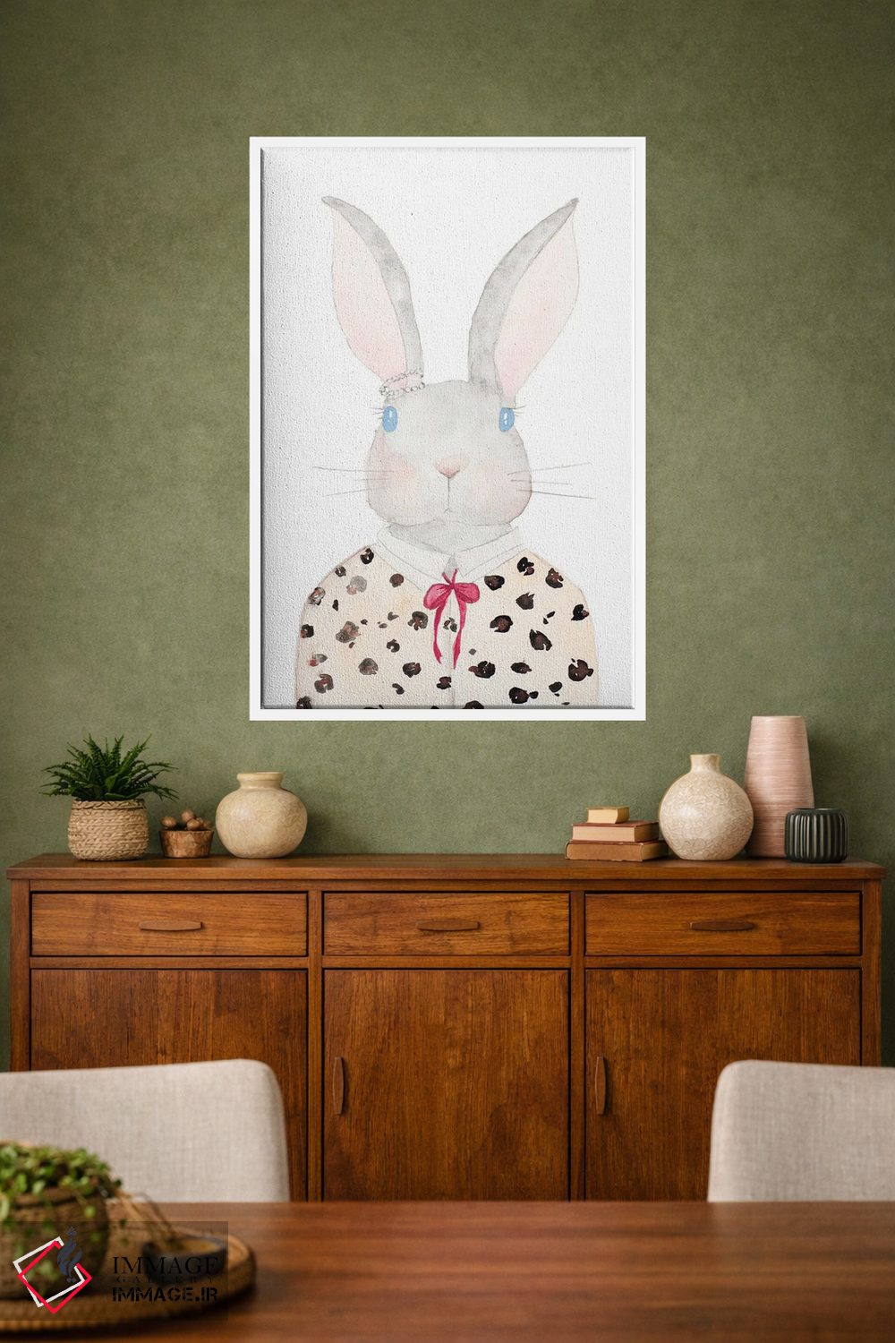 تابلو دکوراتیو خرگوش بافتنی اثر نولا جیمز - D1W