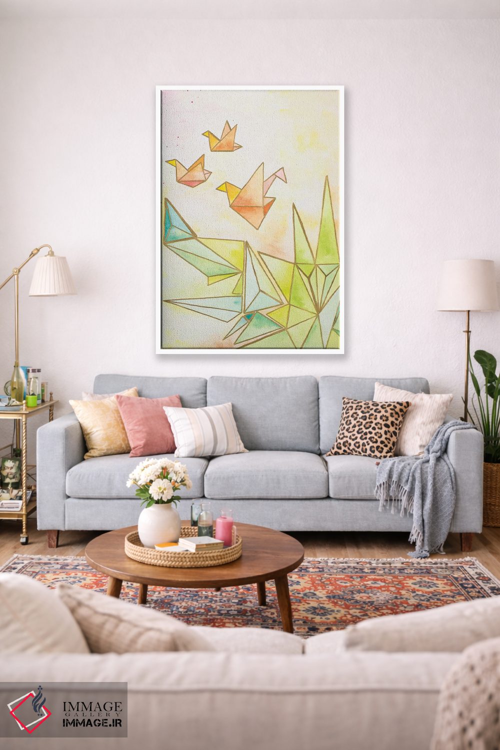 تابلو دکوراتیو درنای اوریگامی اثر نولا جیمز - D1W