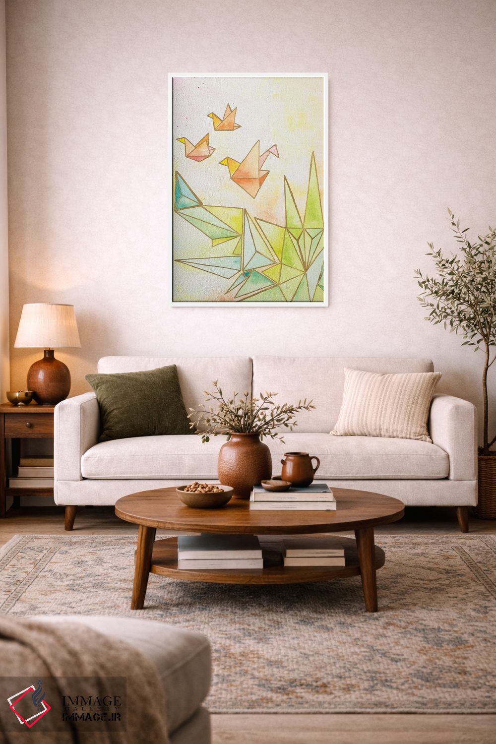 تابلو دکوراتیو درنای اوریگامی اثر نولا جیمز - D2W
