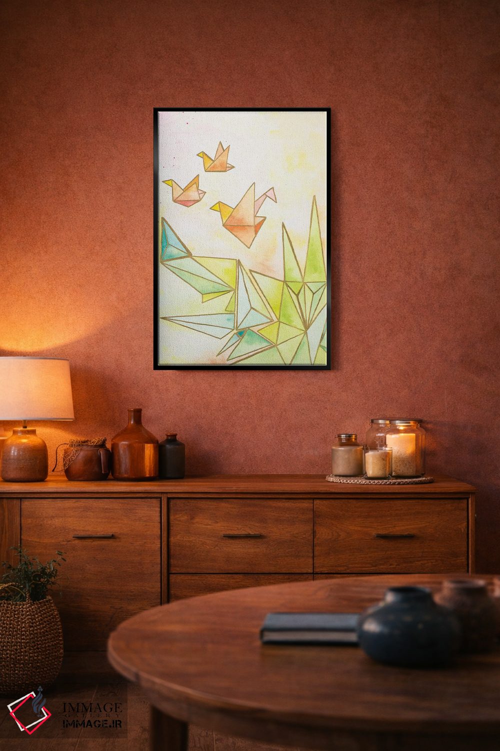 تابلو دکوراتیو درنای اوریگامی اثر نولا جیمز - D4B