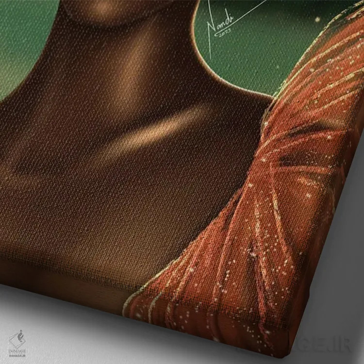 تابلو دکوراتیو ساده اثر ناندی ال. فرناندز - نمای نزدیک بافت بوم