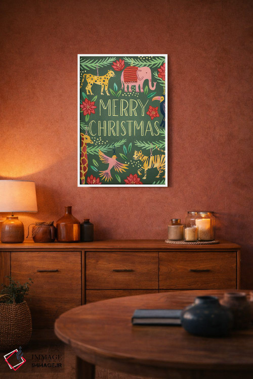 تابلو دکوراتیو کریسمس مبارک اثر ناتالی آدامز - D4W