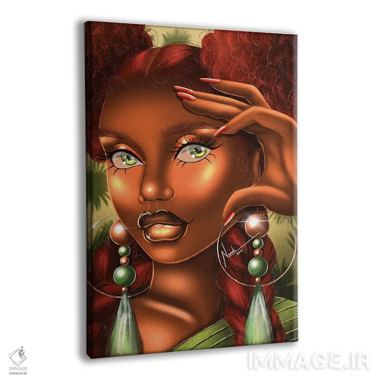 تابلو دکوراتیو چشمان زمردی اثر ناندی ال. فرناندز - نمای پرسپکتیو محصول