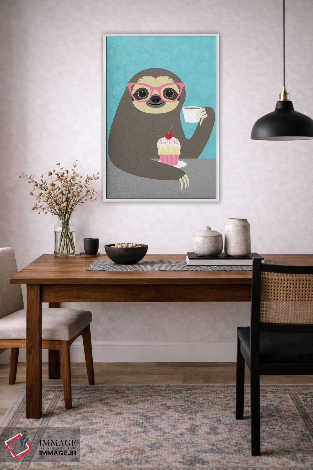 تابلو دکوراتیو تنبل دیوا اثر نانسی لی - D3W