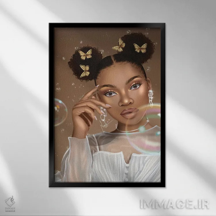 تابلو دکوراتیو خاری اثر ناندی ال. فرناندز - نمای قابدار مشکی