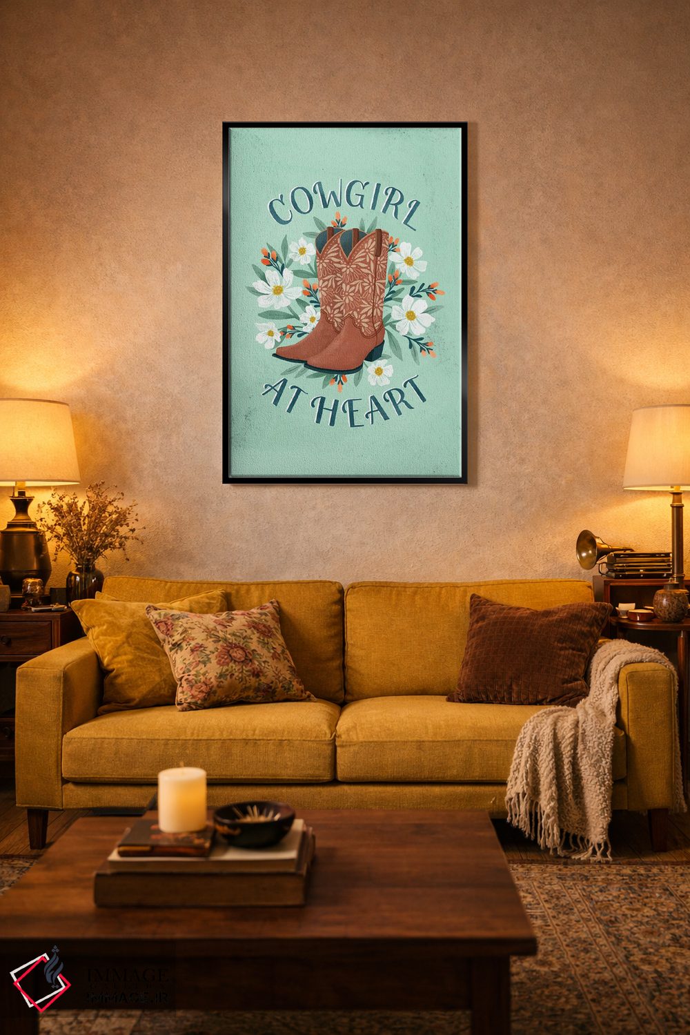 تابلو دکوراتیو کابوی زن از دل اثر ناتالی آدامز - D4B