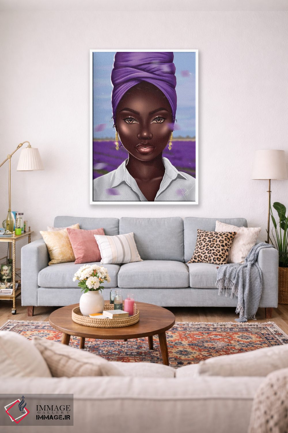 تابلو دکوراتیو یاس بنفش اثر ناندی ال. فرناندز - D1W